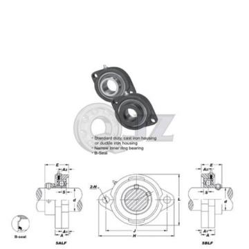 7/8 in 2-Bolt Flange Units Cast Iron SBLF205-14 Mounted Bearing SB205-14+LF205