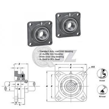 2x 20 mm Square Flange Units Cast Iron UCFS204 Mounted Bearing UC204 + FS204