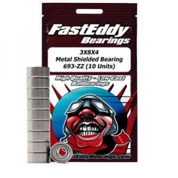 3X8X4 Metal Shielded Bearing 693-ZZ (10 Units)