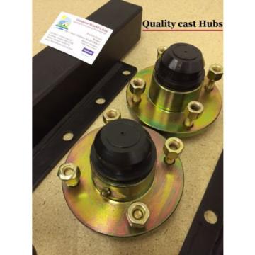 Quality 750 KG Trailer Suspension Units Standard Stub Axle Hubs Bearings &amp; Caps+