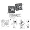 2x 20 mm Square Flange Units Cast Iron UCF204 Mounted Bearing UC204+F204 New