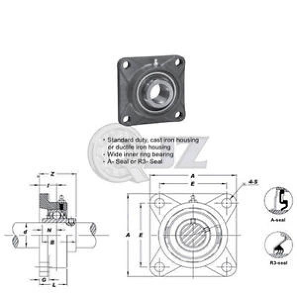 1.25 in Square Flange Units Cast Iron UCFS207-20 Mounted Bearing UC207-20+FS207 #1 image