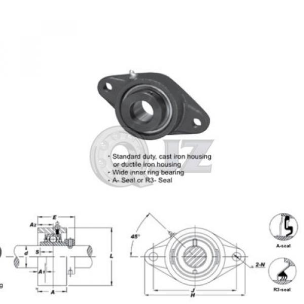 40 mm 2-Bolts Flange Units Cast Iron HCFL208 Mounted Bearing HC208 + FL208 #2 image