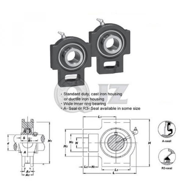 2x 40 mm Take Up Units Cast Iron UCT208 Mounted Bearing UC208 + T208 New #2 image