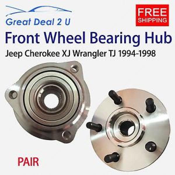 PAIR FRONT WHEEL BEARING HUB UNITS FOR Jeep Cherokee XJ Wrangler TJ 1994-1998 #1 image