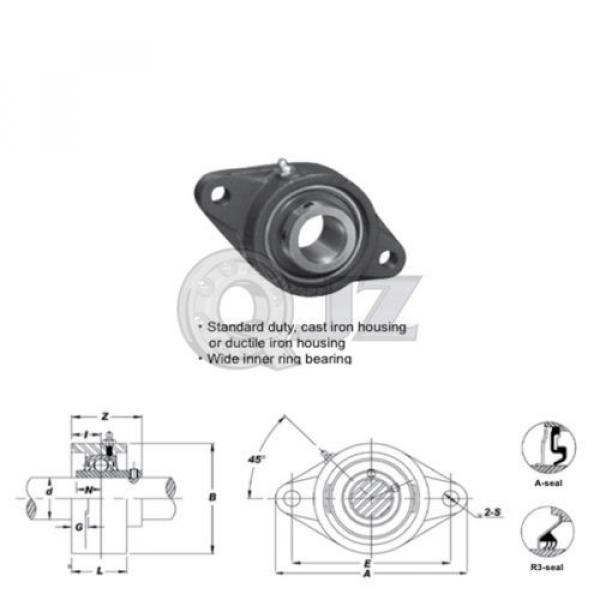 7/8 in 2-Bolts Flange Units Cast Iron UCFT205-14 Mounted Bearing UC205-14+FT205 #4 image