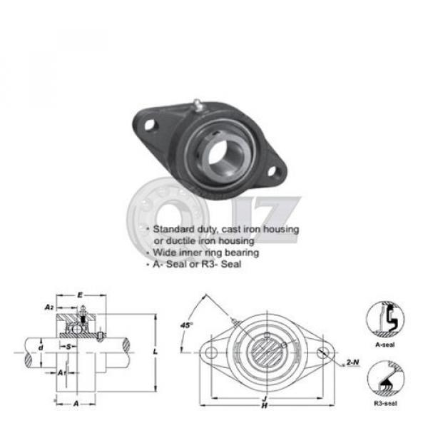 2 in 2-Bolts Flange Units Cast Iron UCFL211-32 Mounted Bearing UC211-32+FL211 #2 image