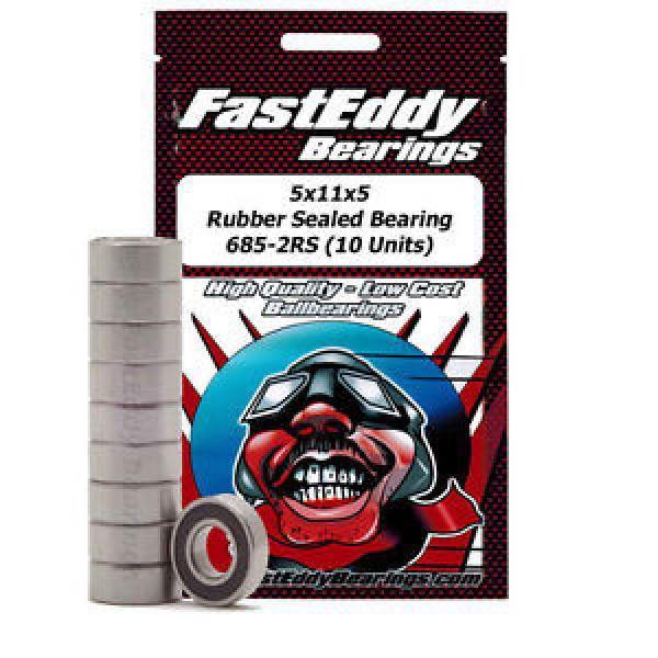 5x11x5 Rubber Sealed Bearing 685-2RS (10 Units) #1 image